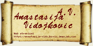 Anastasija Vidojković vizit kartica